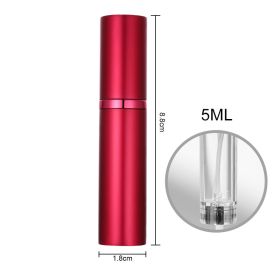 Perfume Vaporizers Bottled Bottoms Filled With Perfume High-end Travel Portable Spray Small Sample Empty Bottle Dispenser (Option: 5ML China Red)